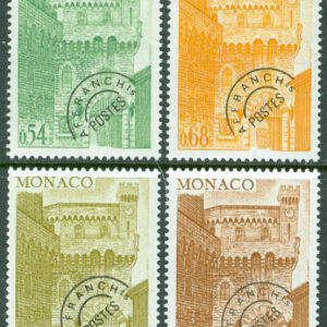 Monaco – M 1275-1278 Byggnader – Klocktorn – Förstämplat, 4 kpl **