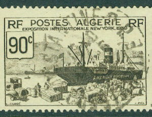 Algeriet – M  160 Amerikanska fraktfartyget ”Extavia” i Algers hamn, 90 C stpl