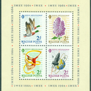 Ungern – M BL  42 A Frimärkets Dag 1964, Int frimärksutställning IMEX 1964. Block **