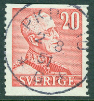 F  276 Gustaf V 20 öre. Pkp 310 G   2.8.51