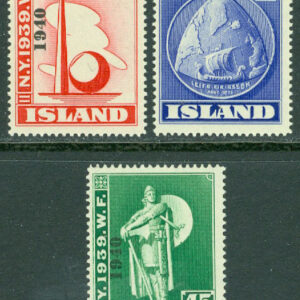 Island – F  252-254 New York-utställningen, 3 ol **