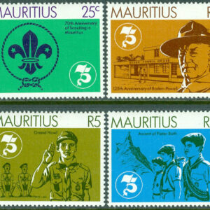 Mauritius – M  536-539 Scoutrörelsen 75 år och på Mauritius 70 år, 4 kpl **