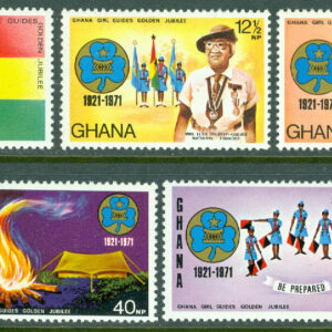 Ghana – M  434-438 A Scouting i Ghana 50 år, 5 kpl **