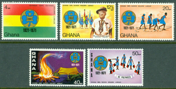 Ghana - M  434-438 A Scouting i Ghana 50 år, 5 kpl **
