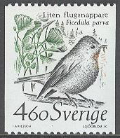 Sverige – F 1546 Djur i hotad miljö – Mindre flugsnappare, 4.60 kr **