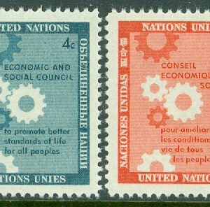 FN New York – M   72-73 FN`s dag; Ekonomiska och sociala rådet (ECOSOC), 2 kpl **