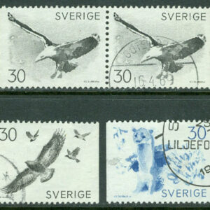 F  642-646 Bruno Liljefors djur, kpl i 5 par stpl