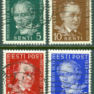 Estland – M  138-141 ”Gelehrte Estnische Gesellschaft” 100 år, 4 kpl stpl