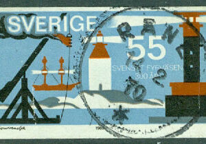 F  680 Svenskt fyrväsen 55 öre. RÅNEÅ 14.2.70  (BD/Nb)