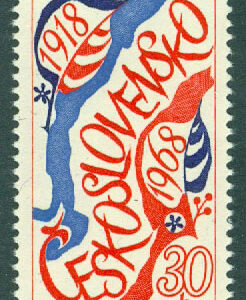 Tjeckoslovakien – M 1762 Tjeckoslovakien 50 år, 1 kpl **
