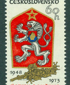 Tjeckoslovakien – M 2143 Författningen 25 år, 1 kpl **