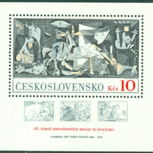 Tjeckoslovakien – M BL  45 Brigaden i Spanien 100 år, block *(*)