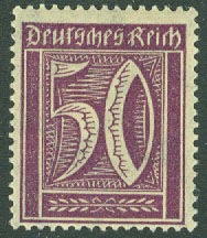 Deutsches Reich – M  183 Siffertyp, 50 Pf **