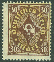 Deutsches Reich – M  208 P Posthorn, 30 M **