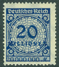 Deutsches Reich – M  319 A Siffertyp, 20 Mio **