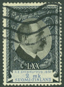 Finland – F  176 President Svinhufvud 70 år, 1 kpl stpl