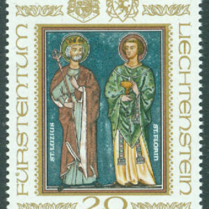 Liechtenstein – M  734 Landspatroner. Helige Lucius och helige Florinus, 1 kpl **