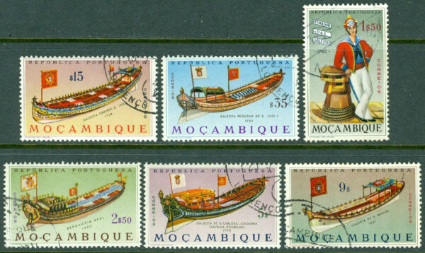 Mocambique - M  516-517, 519-522 Slupar, 6 ol stpl