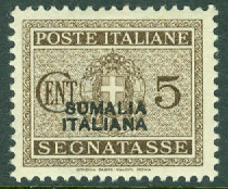 Italienska Somaliland – M L   42 Lösenfrimärke. Påtryck SOMALIA ITALIANA. 5 C *