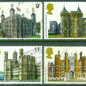 England – M  760-763 Historiska byggnader, 4 kpl stpl