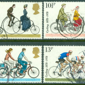 England – M  773-776 Brittiska cykelförbundet 100 år, 4 kpl stpl