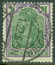 Deutsches Reich – M  150 Germania VIII, 1 M stpl
