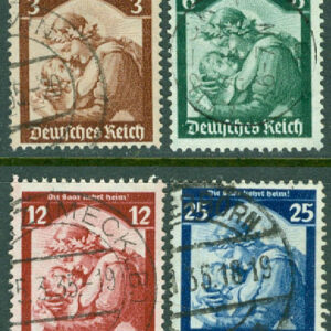Deutsches Reich – M  565-568 Saaromröstningen, 4 kpl stpl