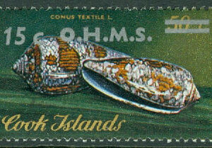 Cook Islands – M Tj   20 Havssnäckor och musslor, påtryck 15 på 50 C **