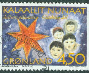 Grönland – F  298b Julfrimärke, 4.50 kr stpl