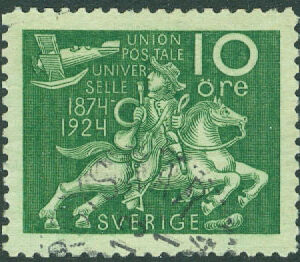 F  212 Världspostföreningen 10 öre stpl NORRBYSKÄR