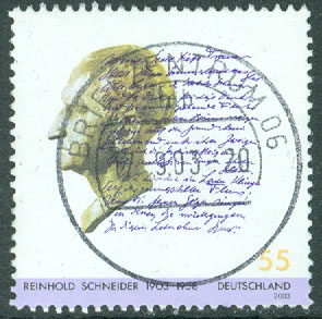 Tyskland – M 2339 Reinhold Schneider (1903-1958), författare, 1 kpl stpl
