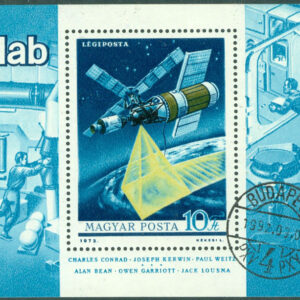 Ungern – M BL 101 A Rymdstationen Skylab, block stpl
