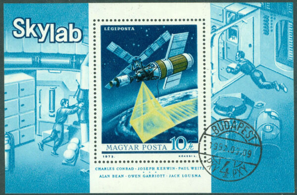 Ungern - M BL 101 A Rymdstationen Skylab, block stpl