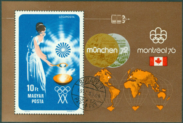 Ungern - M BL  96 A OS i München 1972 & Montreal 1976, block stpl