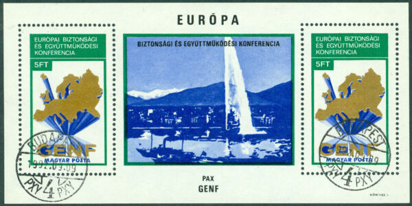 Ungern - M BL 103 A Konferens om europeisk säkerhet och samarbete (ESSE), Genève, block stpl