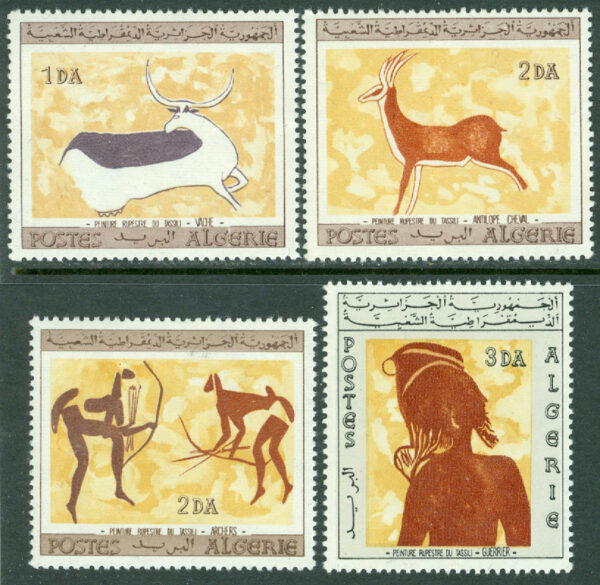 Algeriet - M  467-470 Hällristningar från Tassili N'Ajjer (II), 4 kpl **