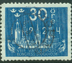 F  201 F  201a Världspostkongressen 30 öre stpl