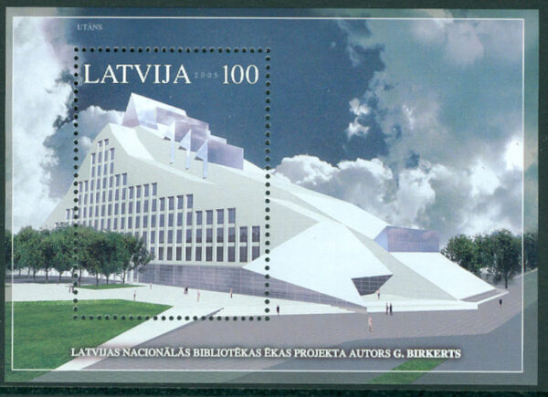 Lettland - M BL  19 Nya nationalbiblioteket, block **