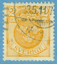 F   69 Lilla Riksvapnet VM krona, 2 öre stpl 23.5.11, kt