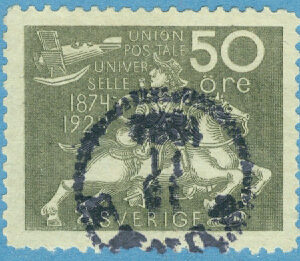 F  220 Världspostföreningen UPU 50 år, 50 öre stpl, ktt