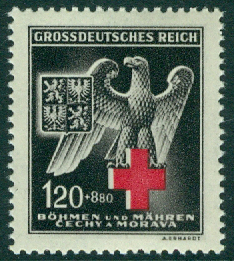 Böhmen och Mähren – M  132 Röda Korset, 1 kpl **