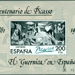 Spanien – M BL  23 II Pablo Picassos födelse 100 år. ”Guernica”, block **