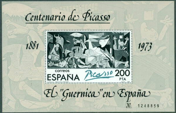 Spanien - M BL  23 II Pablo Picassos födelse 100 år. "Guernica", block **