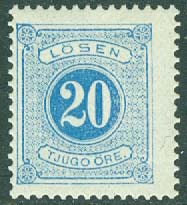 Sverige – F L 16 Lösen t. 13, 20 öre *
