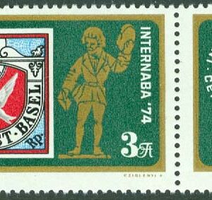 Ungern – M 2956A Int frimärksutställning INTERNABA 1974, UPU 100 år, 1 kpl + Zf **