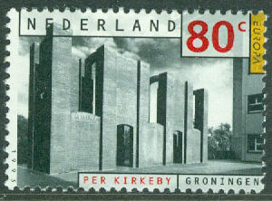 Nederländerna – M 1482 Europa 1993 – Samtida konst. Arkitektoniskt konstobjekt, 80 C **