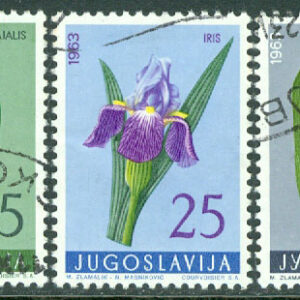 Jugoslavien – M 1034-1036 Jugoslavisk flora V, 3 ol stpl