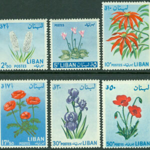 Libanon – M  849-850, 852-855 Blommor, 6 ol *