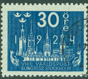 F  201a Världspostkongressen 30 öre stpl