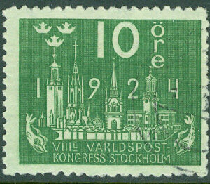 F  197cx Världspostkongressen 10 öre VM / stpl, ktt